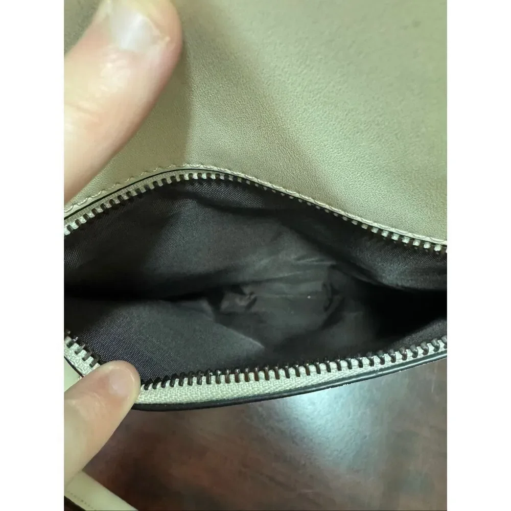 Mosiso PU Leather Beige Laptop Bag with Handles and Shoulder Strap